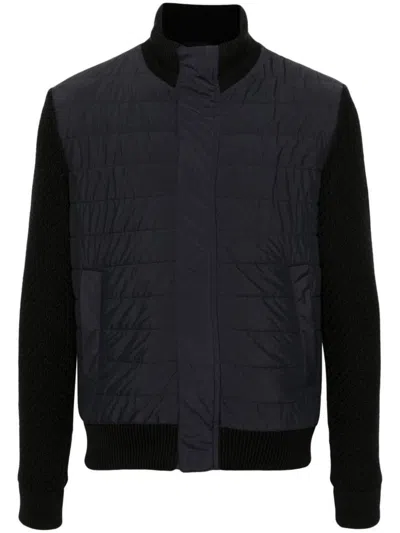HERNO HERNO NYLON AND WOOL BOMBER JACKET