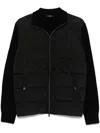 Herno Nylon And Wool Padded Cardigan Clothing In Black