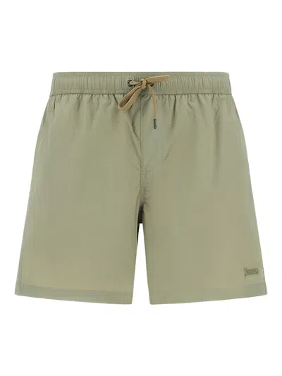 Herno Nylon Beach Shorts In Green