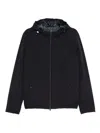 Herno Hooded Long Sleeve Jacket With Elasticated Hem In Black