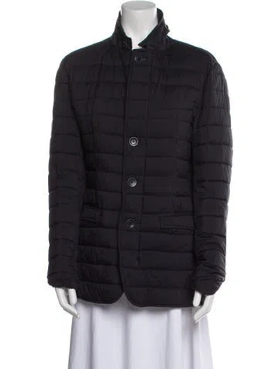 Pre-owned Herno Nylon Coat In Blue