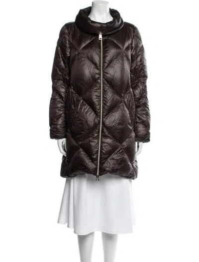 Pre-owned Herno Nylon Coat In Brown