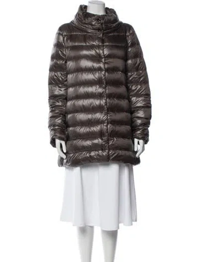 Pre-owned Herno Nylon Coat In Gray