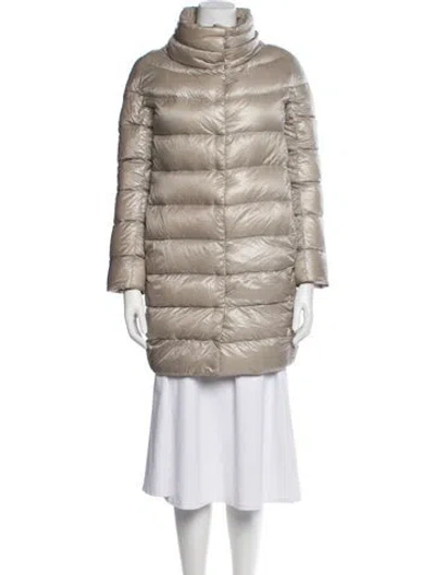 Pre-owned Herno Nylon Coat In Neutral