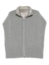 Herno Nylon Detail Waist Coat In Gray