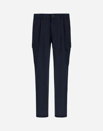 Herno Nylon Dive Trousers In Navy Blue