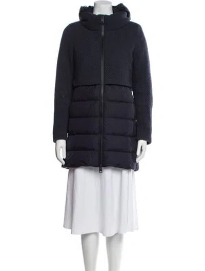 Pre-owned Herno Nylon Down Coat In Blue