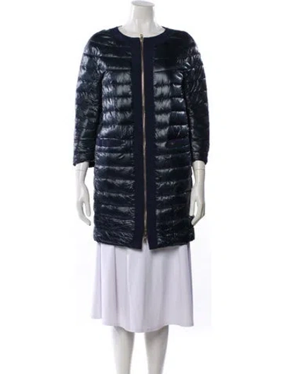 Pre-owned Herno Nylon Down Coat In Blue