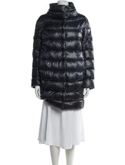 Pre-owned Herno Nylon Down Coat In Blue