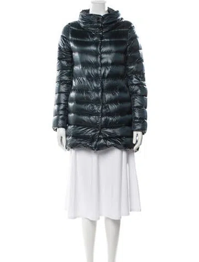 Pre-owned Herno Nylon Down Coat In Blue