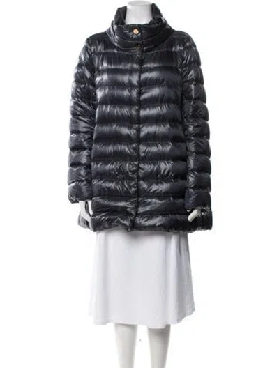 Pre-owned Herno Nylon Down Coat In Blue