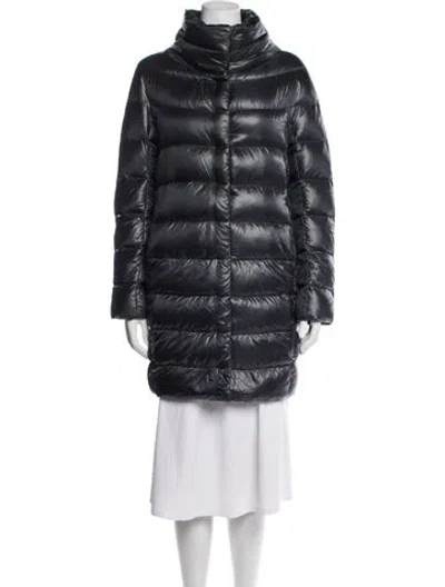 Pre-owned Herno Nylon Down Coat In Blue