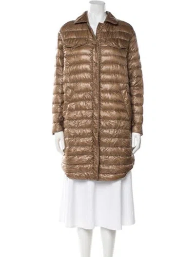 Pre-owned Herno Nylon Down Coat In Brown