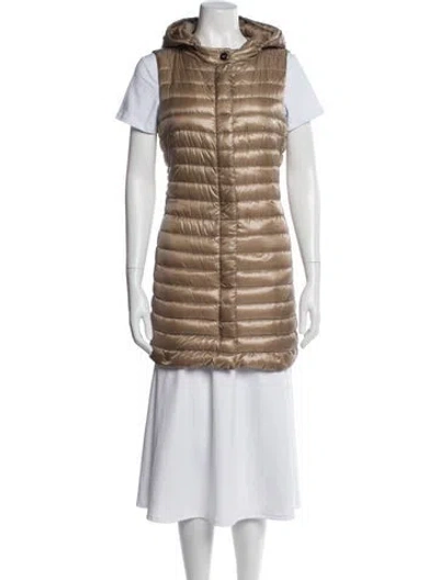 Pre-owned Herno Nylon Down Coat In Neutral