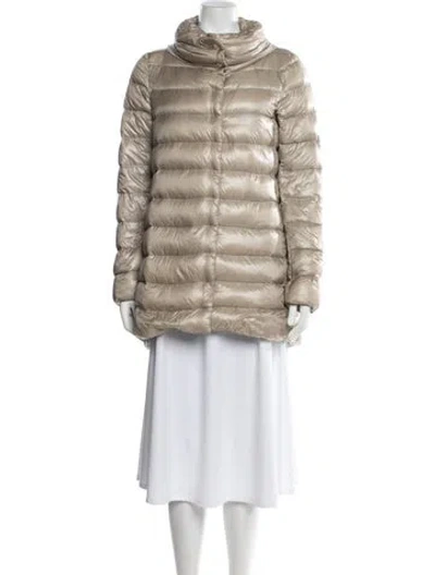 Pre-owned Herno Nylon Down Coat In Neutrals