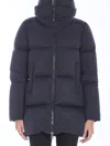 Herno High-collar Nylon Down Jacket In Black