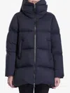 Herno High-collar Nylon Down Jacket In Blue