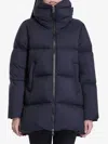 Herno Hooded Quilted Jacket Side Pockets In Black