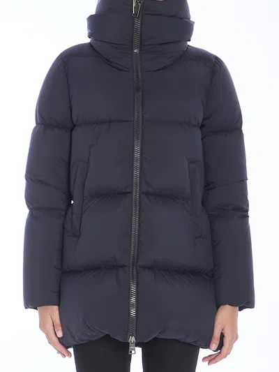 Herno Nylon Down Jacket In Blue