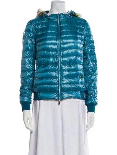 Pre-owned Herno Nylon Down Jacket In Blue