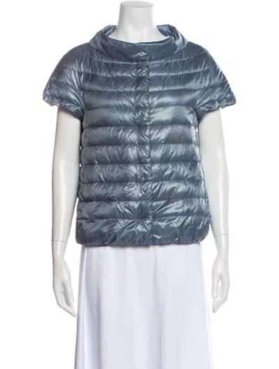 Pre-owned Herno Nylon Down Jacket In Blue