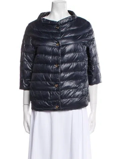 Pre-owned Herno Nylon Down Jacket In Blue