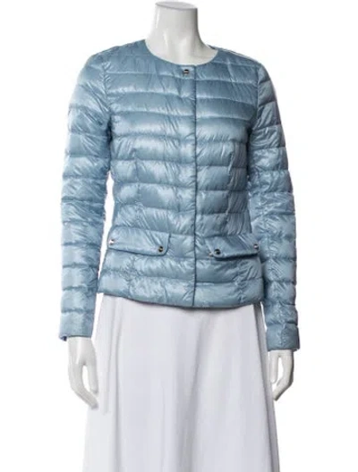 Pre-owned Herno Nylon Down Jacket In Blue