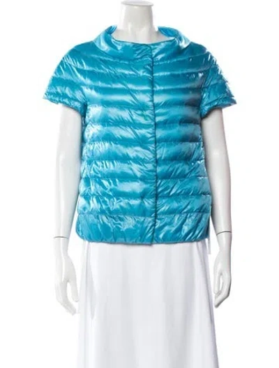 Pre-owned Herno Nylon Down Jacket In Blue