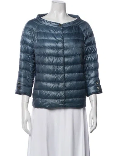Pre-owned Herno Nylon Down Jacket In Blue