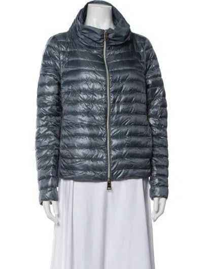 Pre-owned Herno Nylon Down Jacket In Blue