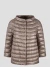 Herno Nylon Down Jacket In Brown