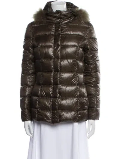 Pre-owned Herno Nylon Down Jacket In Brown