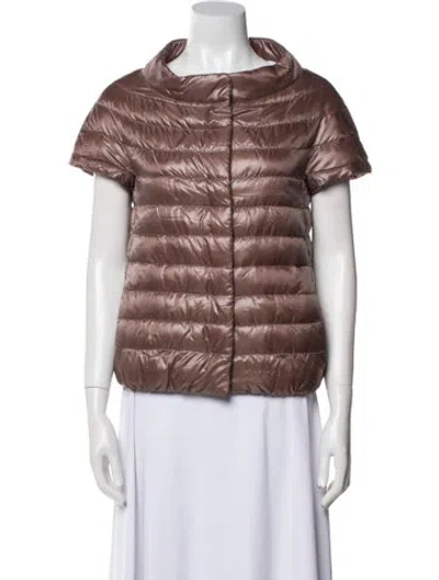 Pre-owned Herno Nylon Down Jacket In Brown