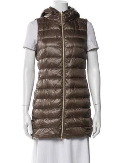 Pre-owned Herno Nylon Down Jacket In Brown