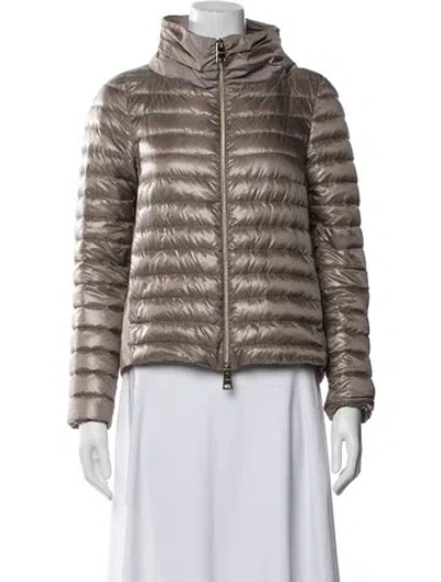 Pre-owned Herno Nylon Down Jacket In Brown