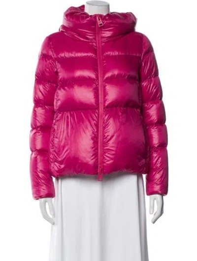 Pre-owned Herno Nylon Down Jacket In Burgundy