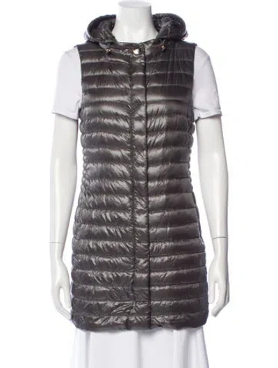 Pre-owned Herno Nylon Down Jacket In Gray