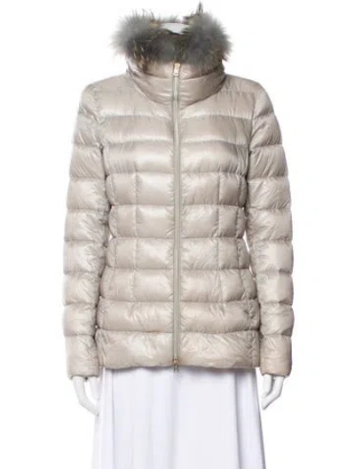 Pre-owned Herno Nylon Down Jacket In Gray