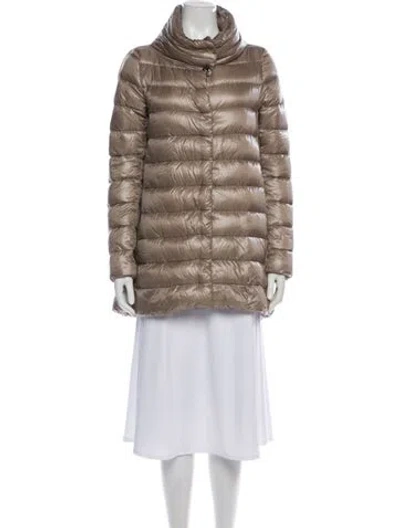 Pre-owned Herno Nylon Down Jacket In Gray