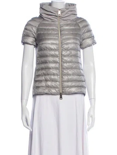 Pre-owned Herno Nylon Down Jacket In Gray