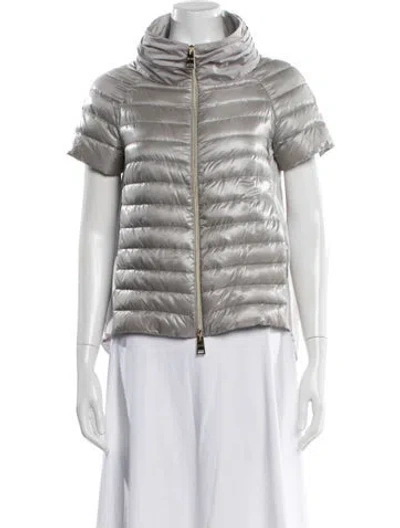 Pre-owned Herno Nylon Down Jacket In Gray