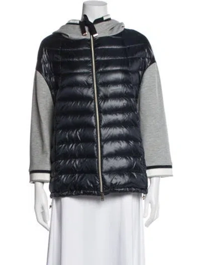 Pre-owned Herno Nylon Down Jacket In Gray