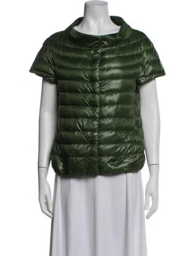 Pre-owned Herno Nylon Down Jacket In Green
