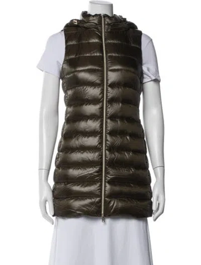 Pre-owned Herno Nylon Down Jacket In Grey