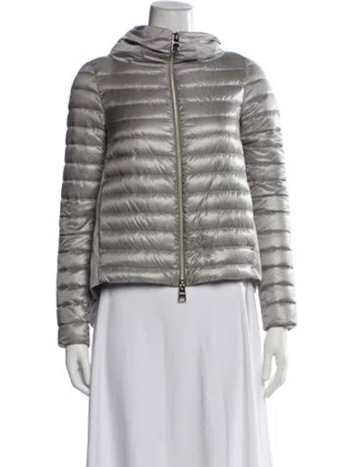 Pre-owned Herno Nylon Down Jacket In Grey