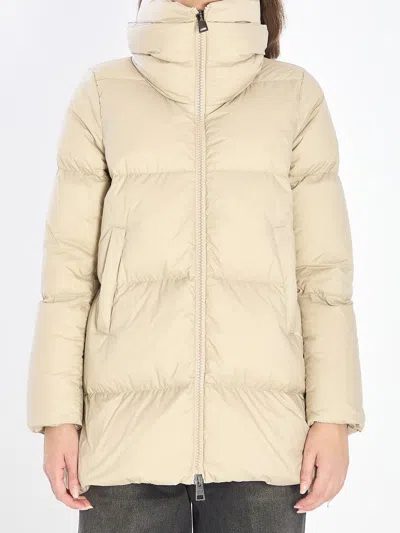 Herno Nylon Down Jacket In Neutral