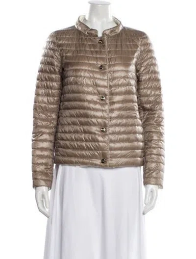 Pre-owned Herno Nylon Down Jacket In Neutral