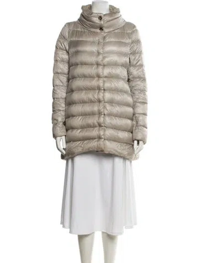 Pre-owned Herno Nylon Down Jacket In Neutral