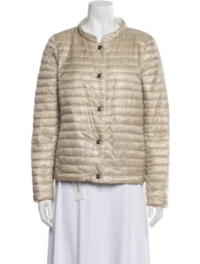 Pre-owned Herno Nylon Down Jacket In Neutral