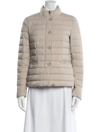 Pre-owned Herno Nylon Down Jacket In Neutral